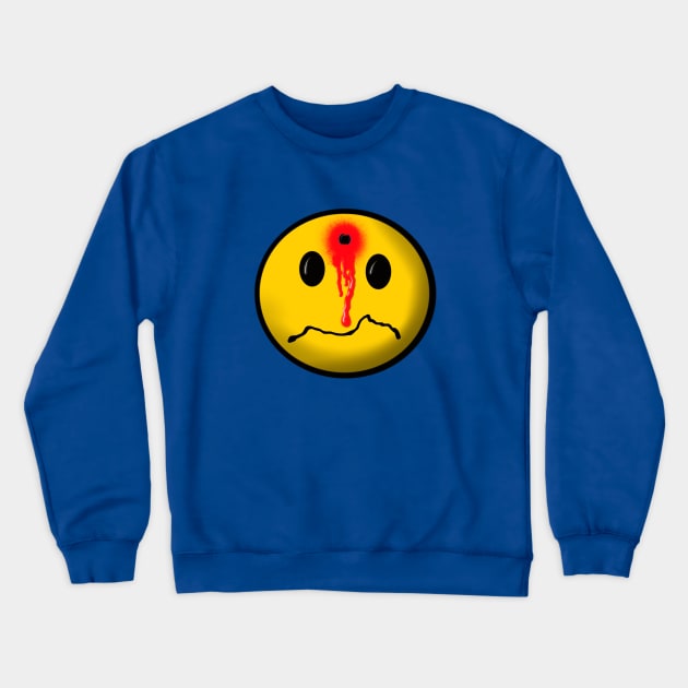 Bloody shot emoji smiley Crewneck Sweatshirt by wolfmanjaq